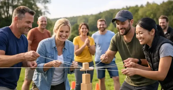 12 Gruppendynamik Spiele für Erwachsene outdoor